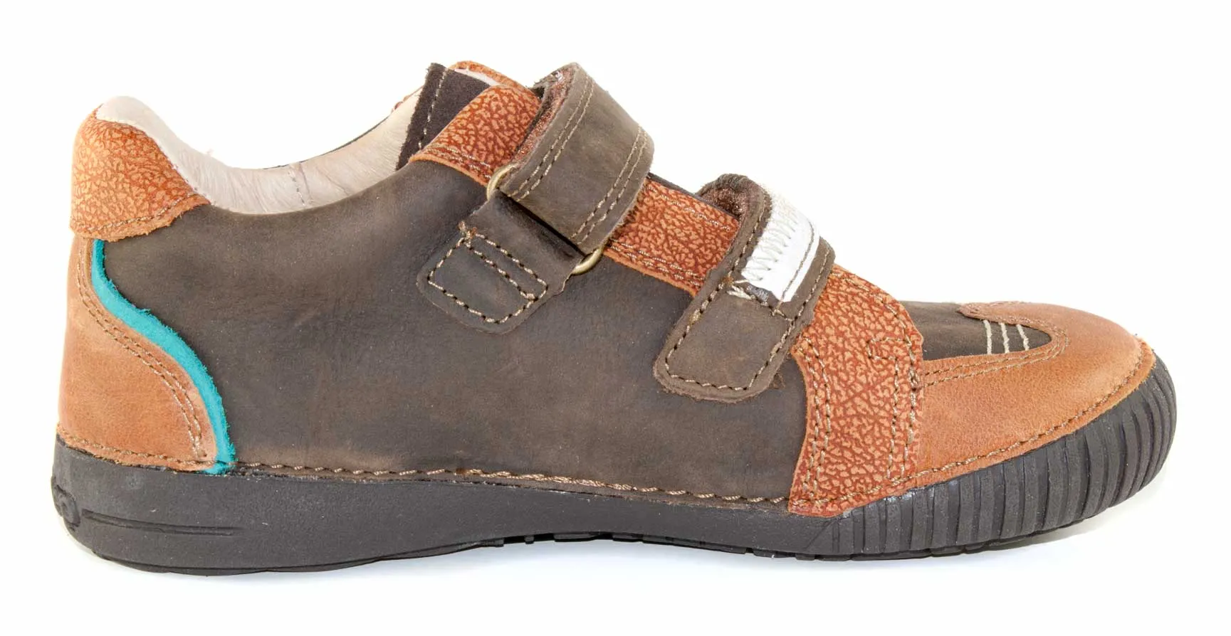 D.D. Step little kid boy shoes brown with beige graffiti size US 8.5-12