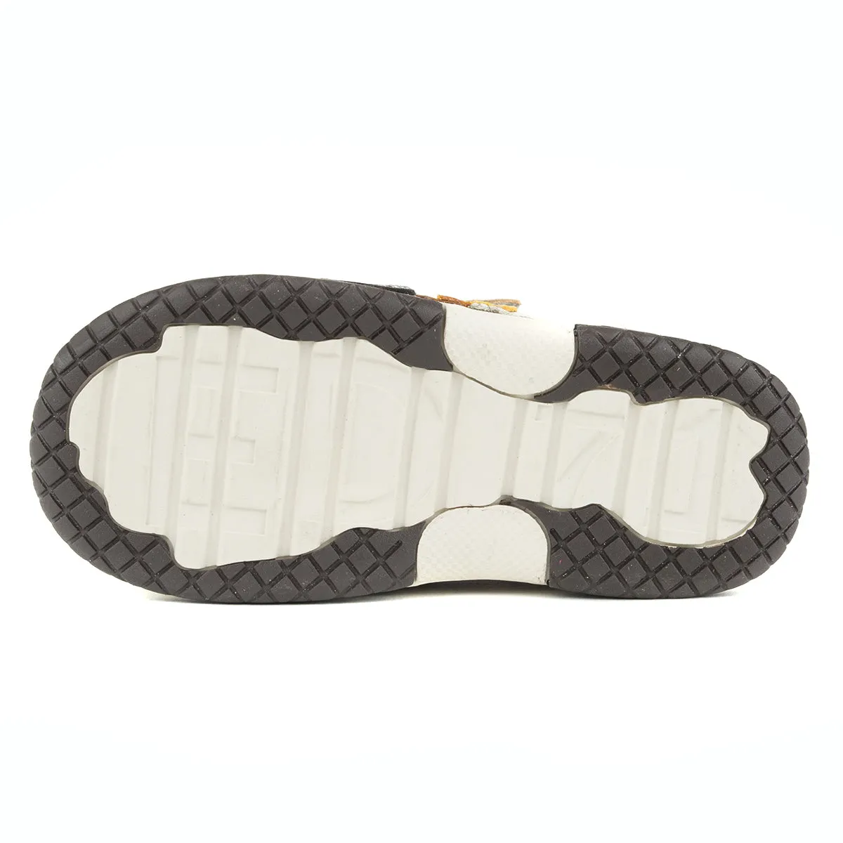 D.D. Step toddler boy shoes beige with yellow and white stripe size US 4-8