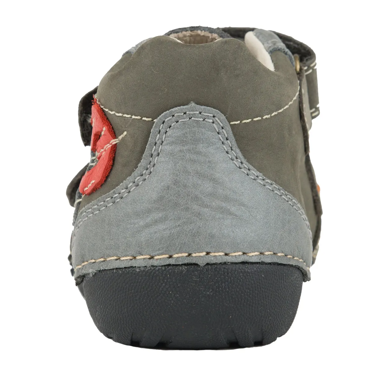D.D. Step toddler boy shoes brown and grey with numbers size US 4-8