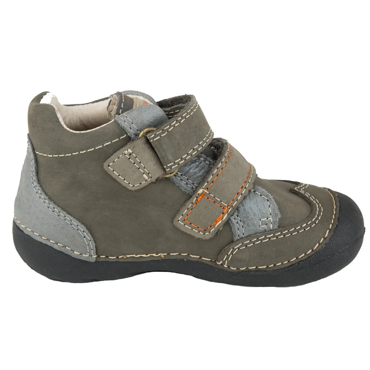 D.D. Step toddler boy shoes brown and grey with numbers size US 4-8