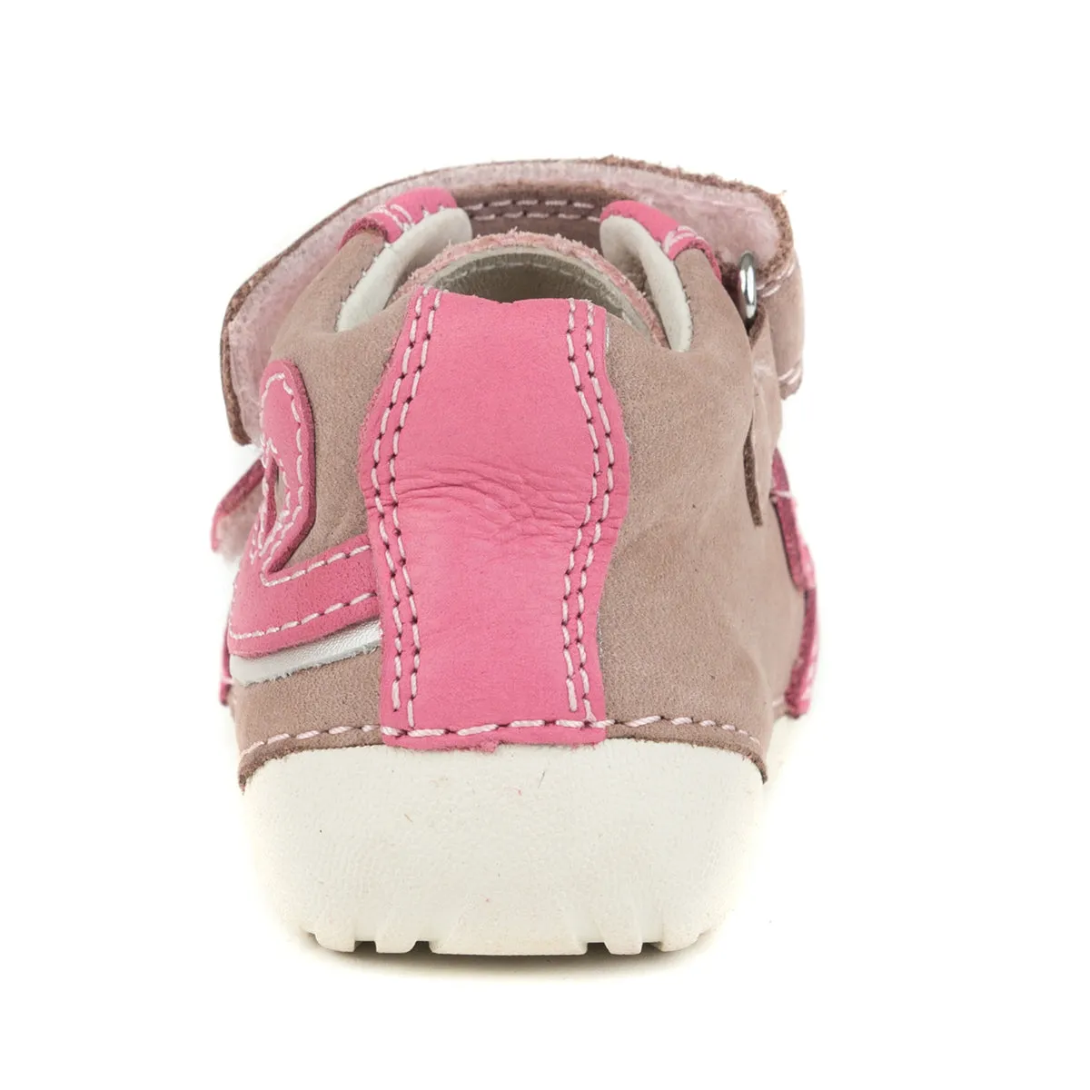 D.D. Step toddler girl shoes beige and pink with heart size US 4-8