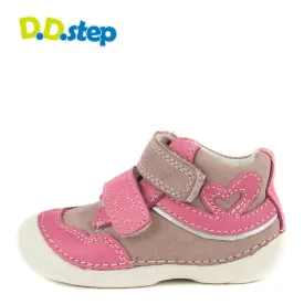 D.D. Step toddler girl shoes beige and pink with heart size US 4-8