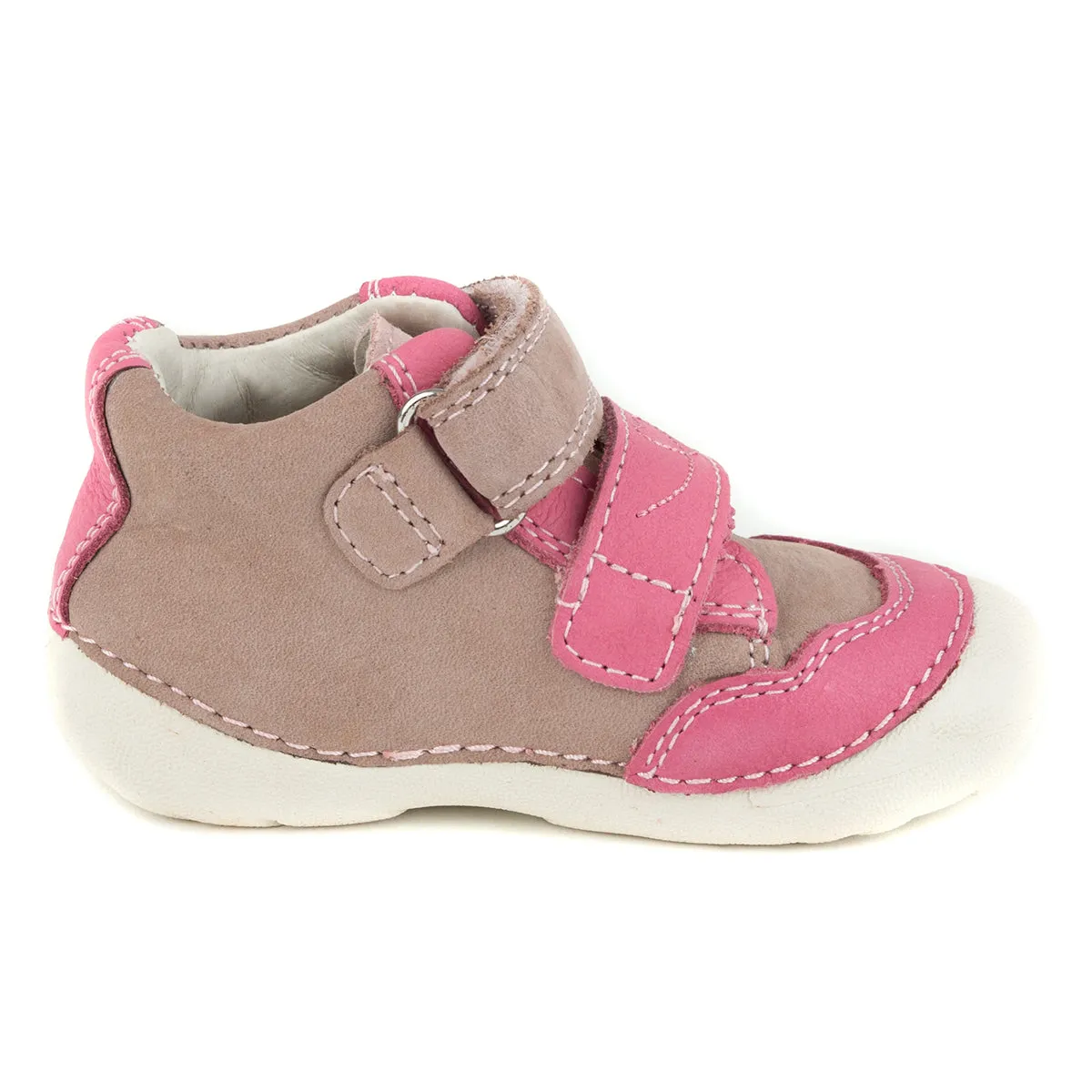 D.D. Step toddler girl shoes beige and pink with heart size US 4-8