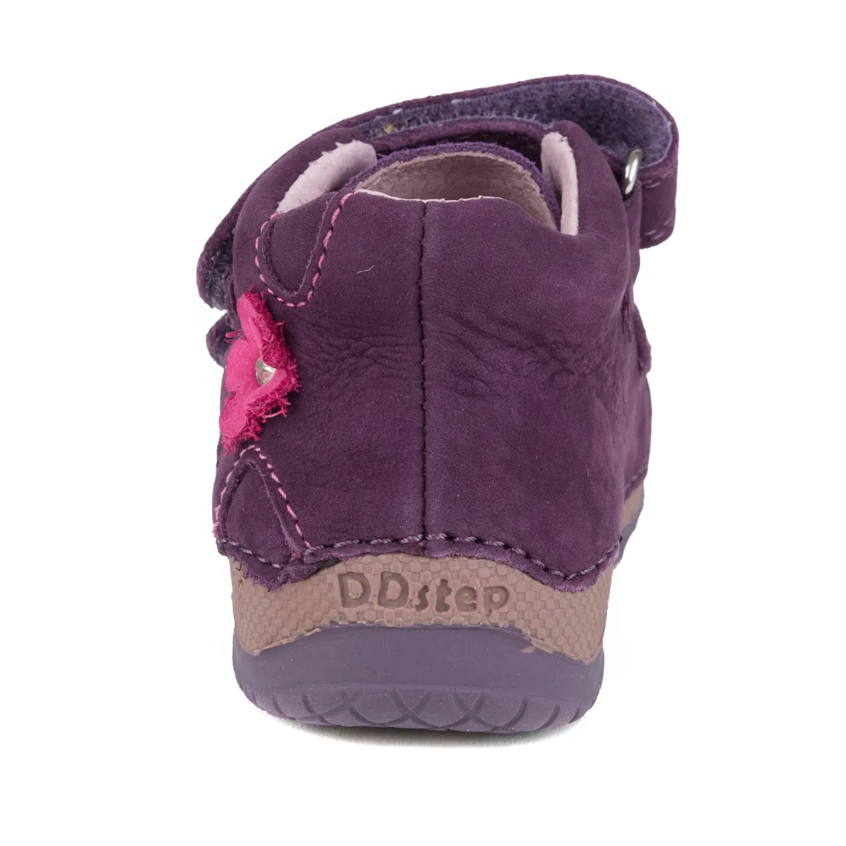 D.D. Step toddler girl shoes mauve with flower size US 4-8