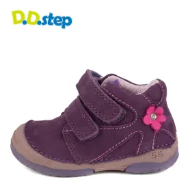 D.D. Step toddler girl shoes mauve with flower size US 4-8