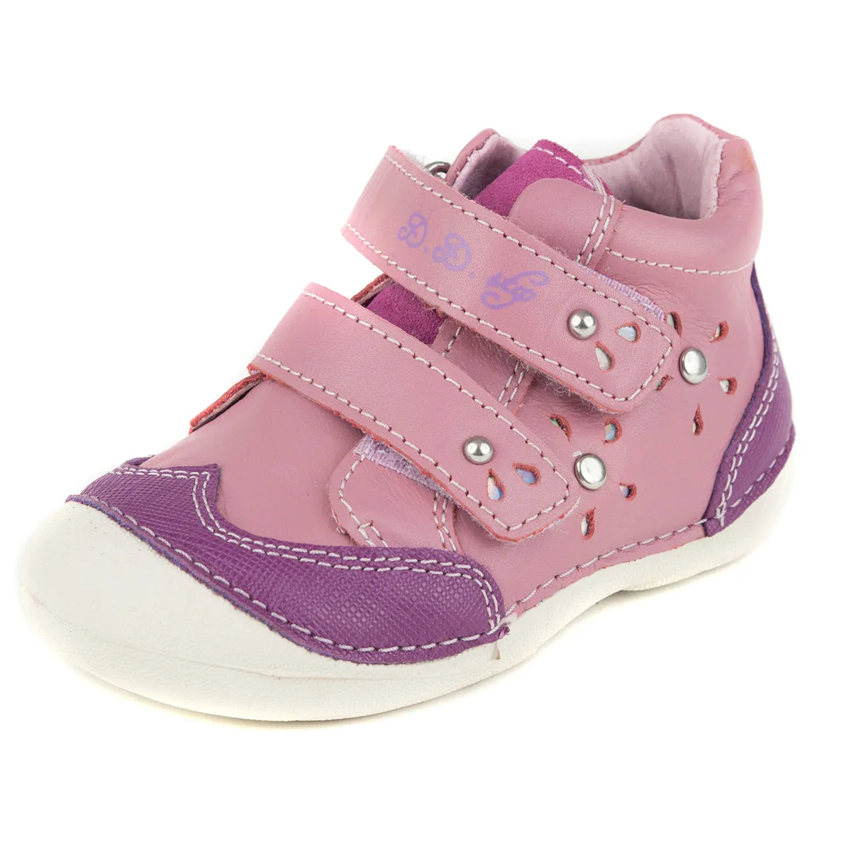 D.D. Step toddler girl shoes pink and purple with diamonds size US 4-8