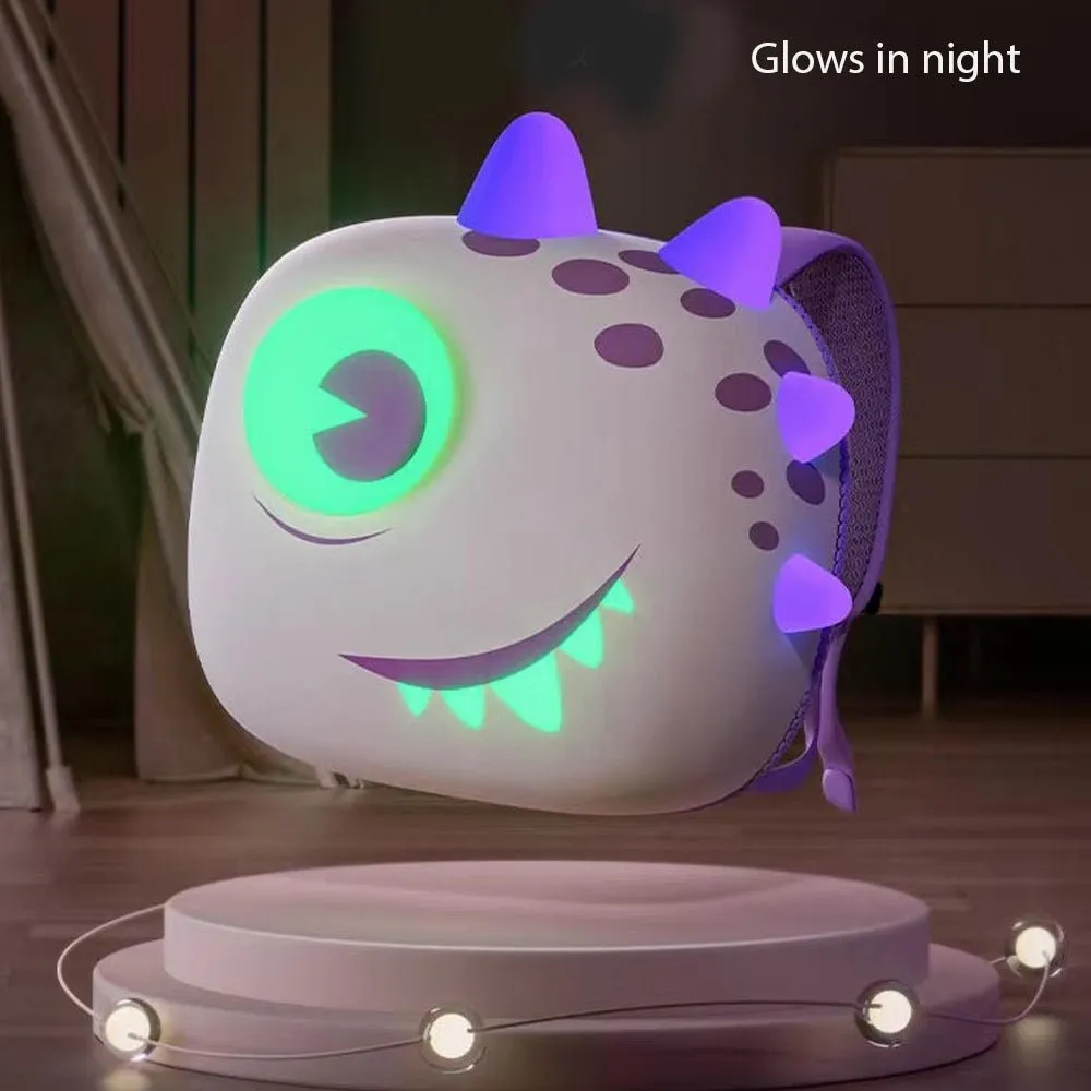 Dewy the Smiley Monster, 3d Lightweight Ergo Backpack for Toddlers and Kids 