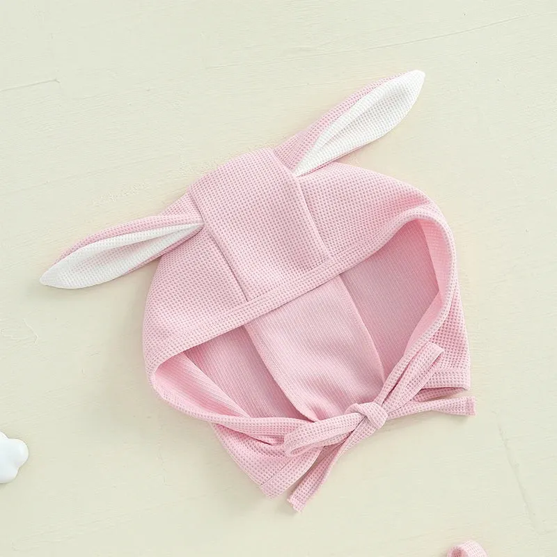 Easter Bunny Baby Suits and Caps Embroidered Romper with Hat 2Pcs Sets