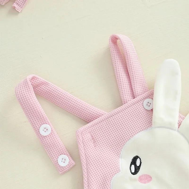 Easter Bunny Baby Suits and Caps Embroidered Romper with Hat 2Pcs Sets