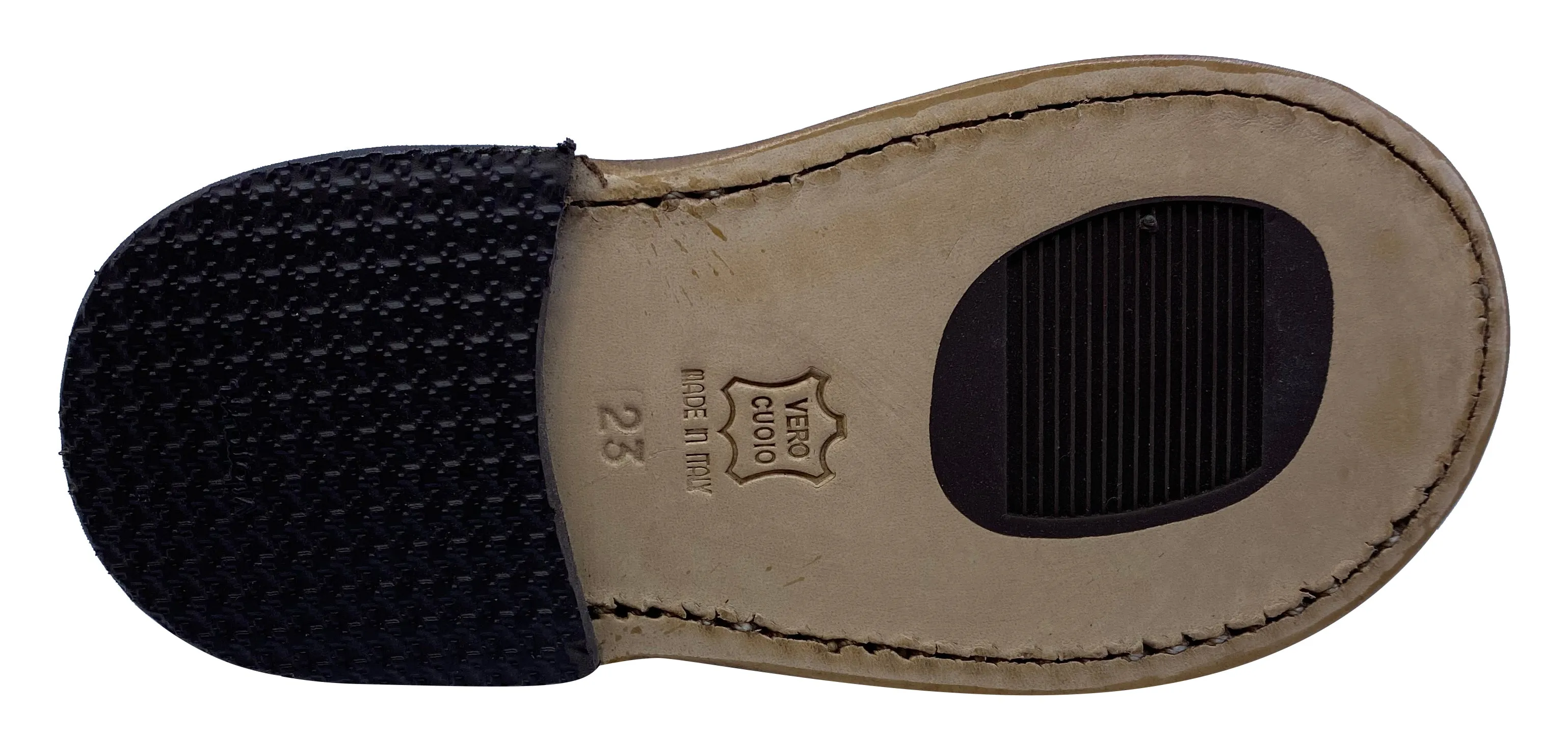 Eureka Boy's Stripe Textile and Navy Handcrafted Leather Oxford