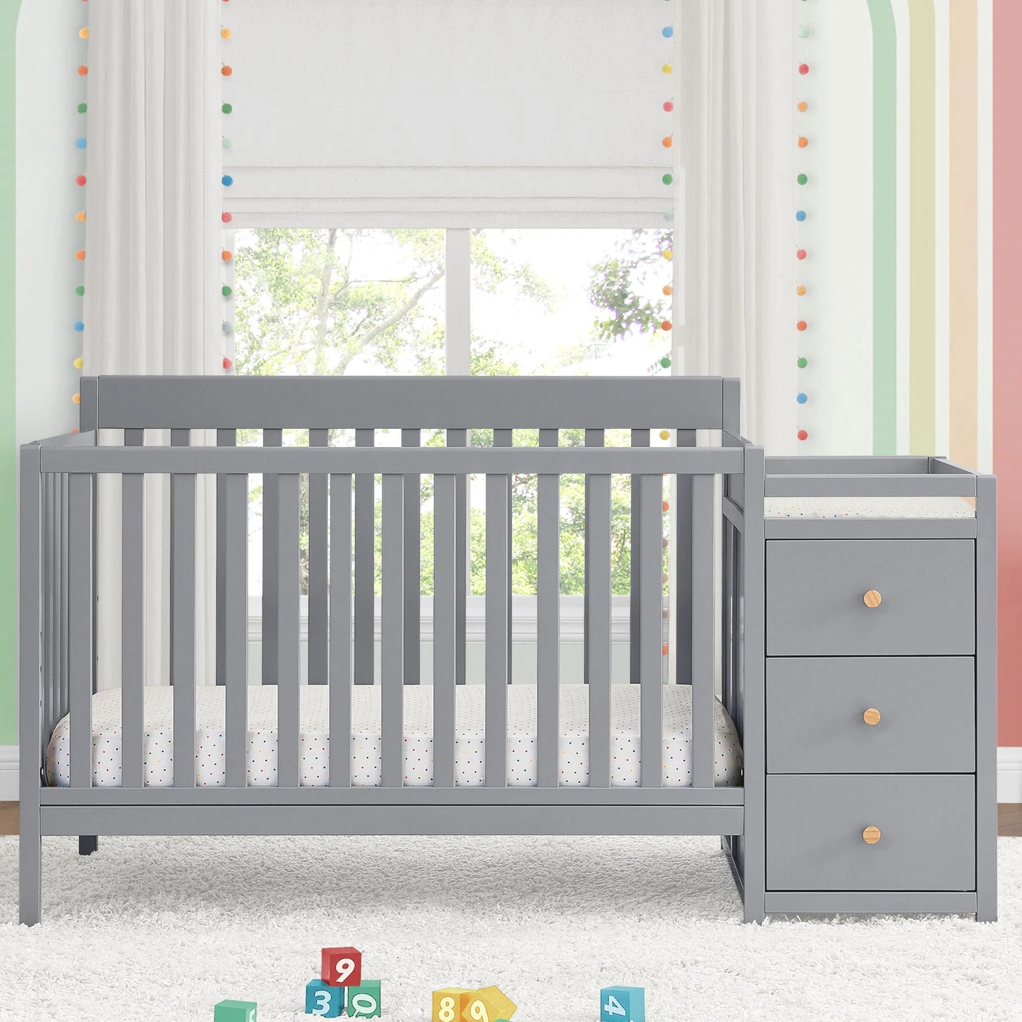 Flynn 5-in-1 Convertible Crib and Changer