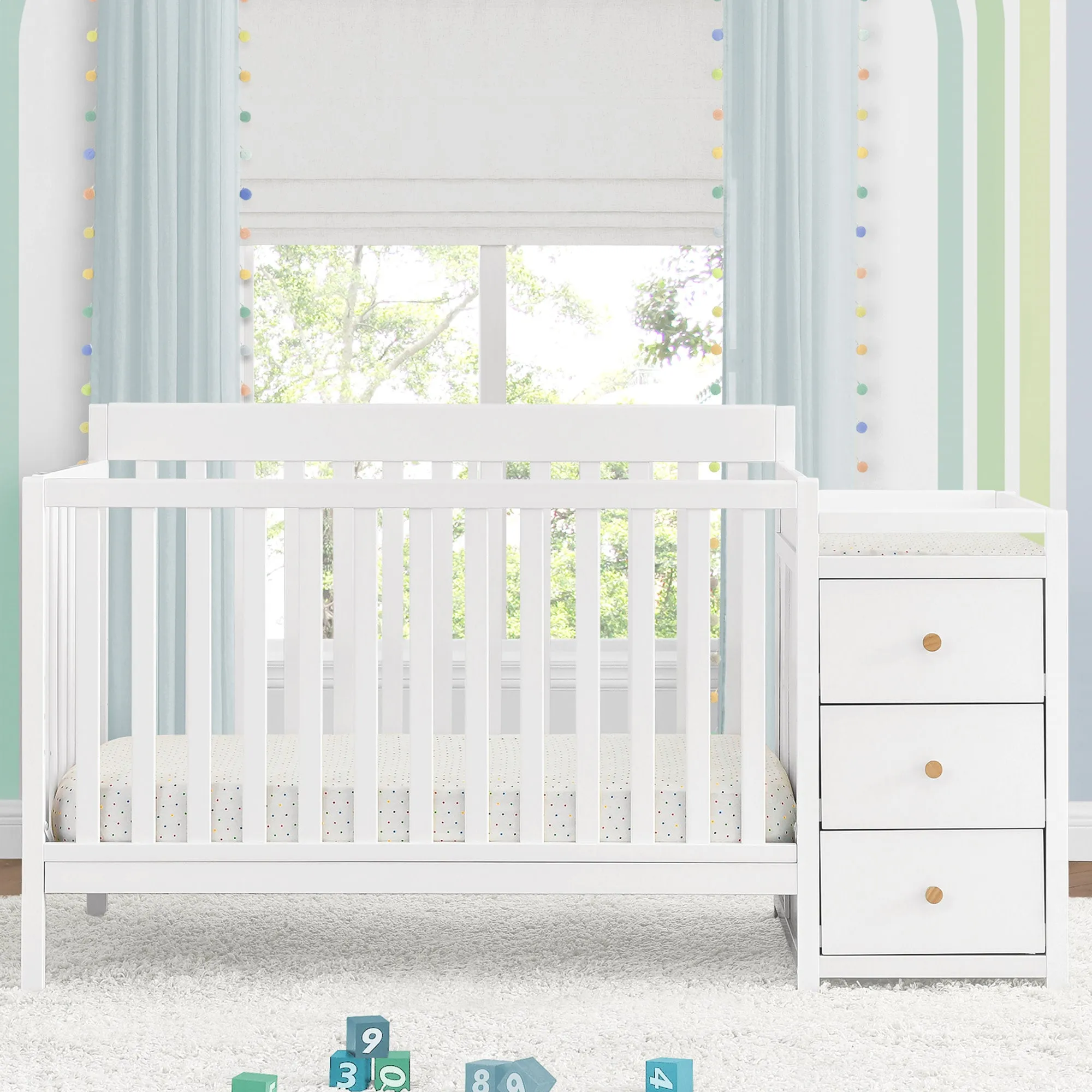Flynn 5-in-1 Convertible Crib and Changer