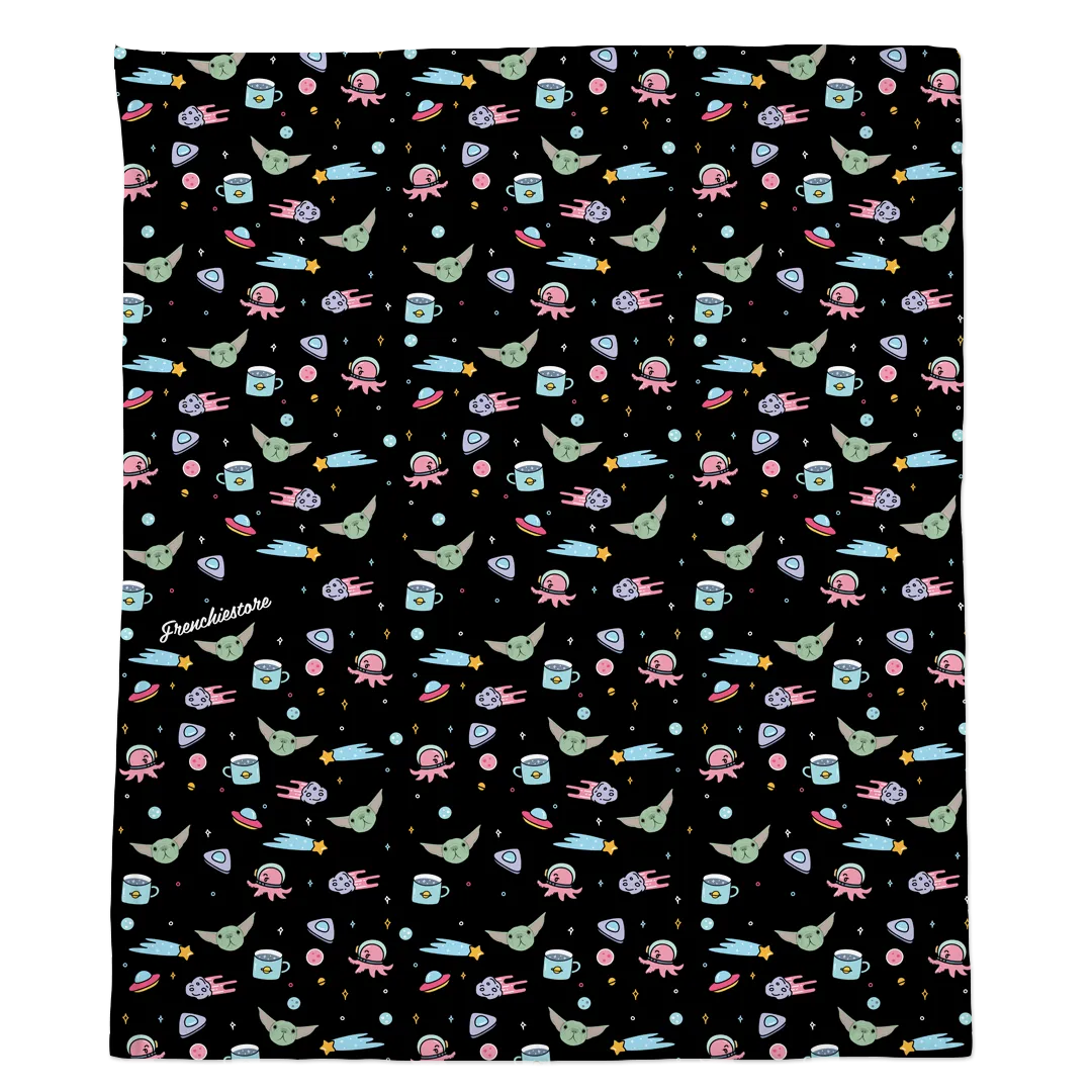 Frenchie Blanket | Frenchiestore | The Child on Black