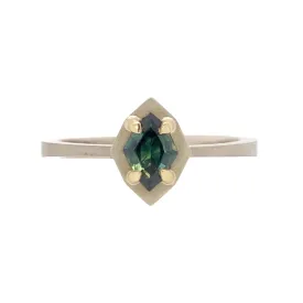 Gaia Ring with Australian Parti Sapphire & 9ct White Gold - Aislinn Neave