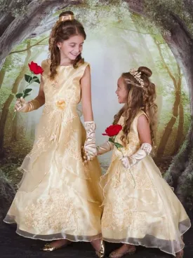 Girls Belle from Beauty and the Beast Inspired Princess Dress
