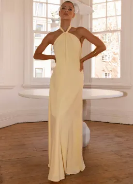 Golden Child Linen Maxi Dress - Yellow