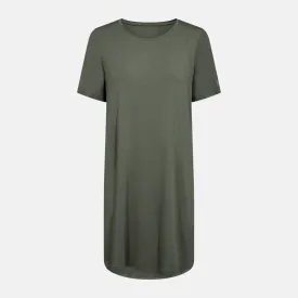 Grøn bambus t-shirt kjole