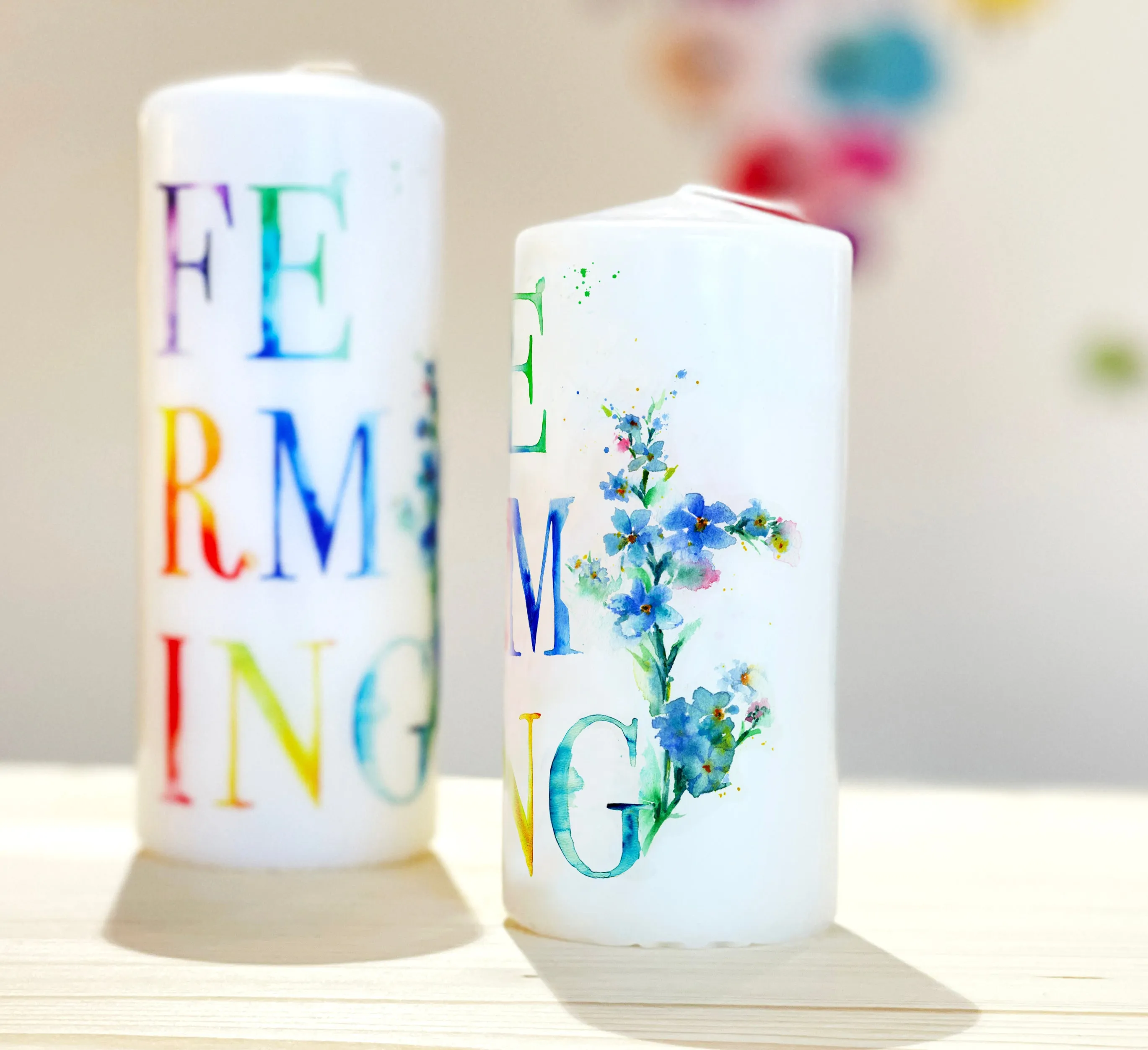 Happy growth, candle set