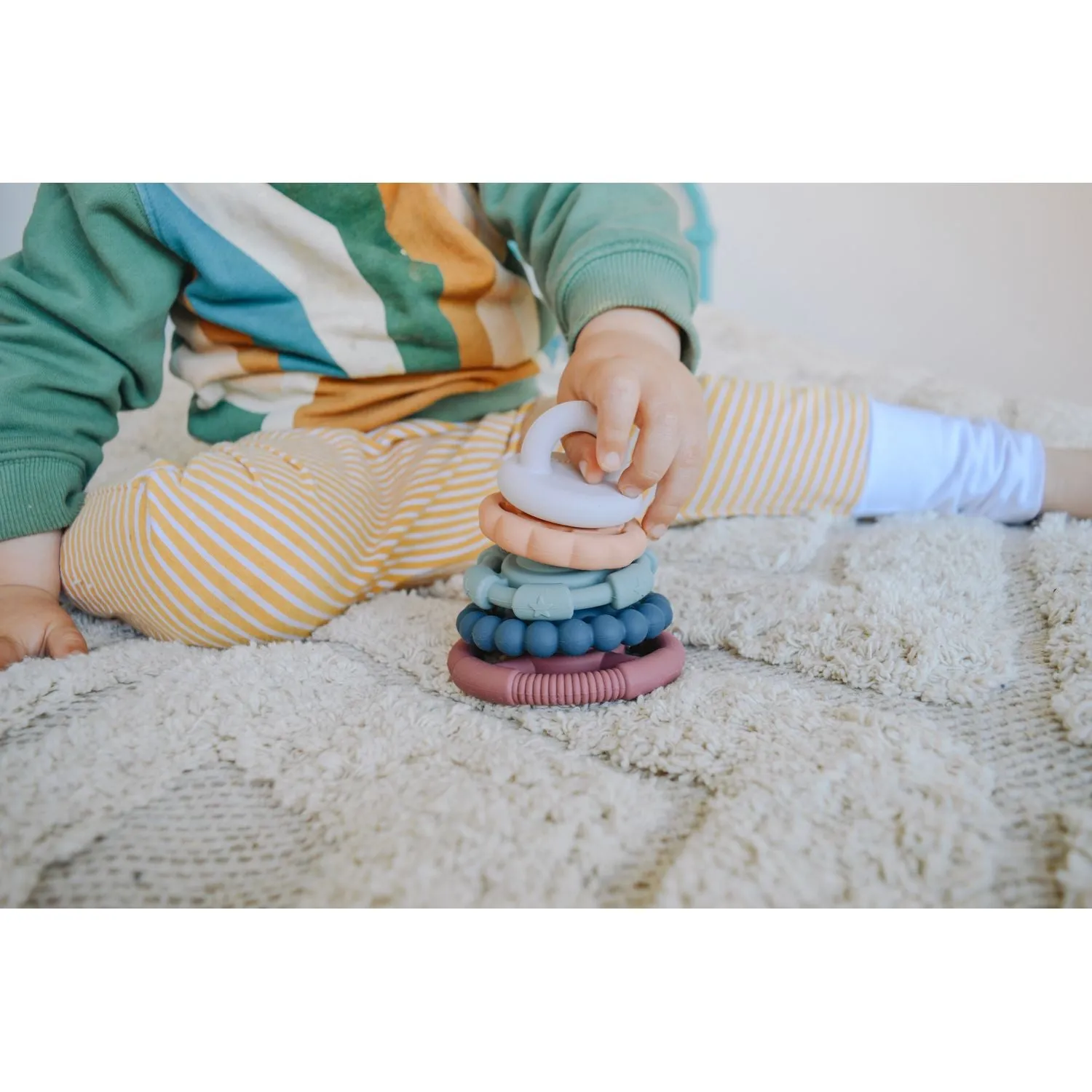 Jellystone Designs Rainbow Stacker Teether & Toy - Earth