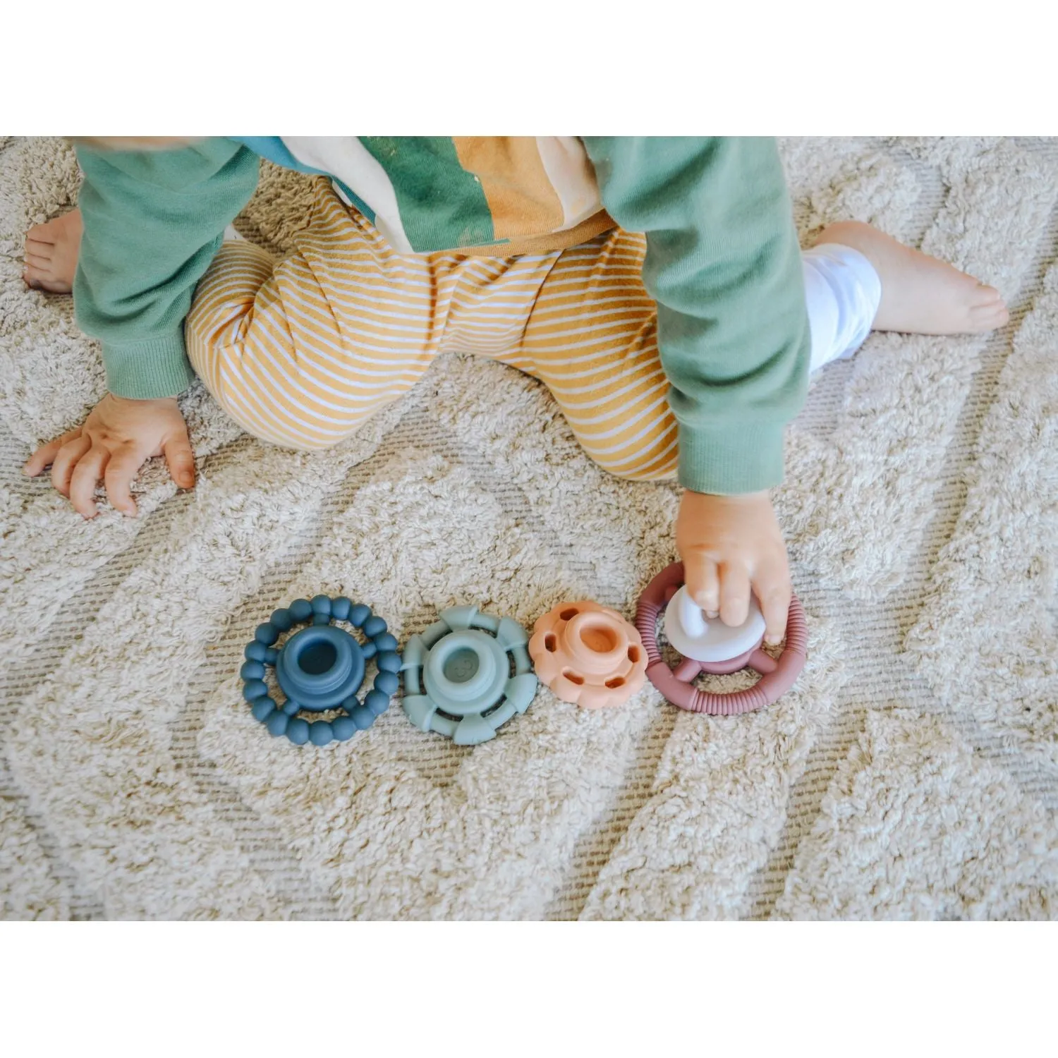 Jellystone Designs Rainbow Stacker Teether & Toy - Earth