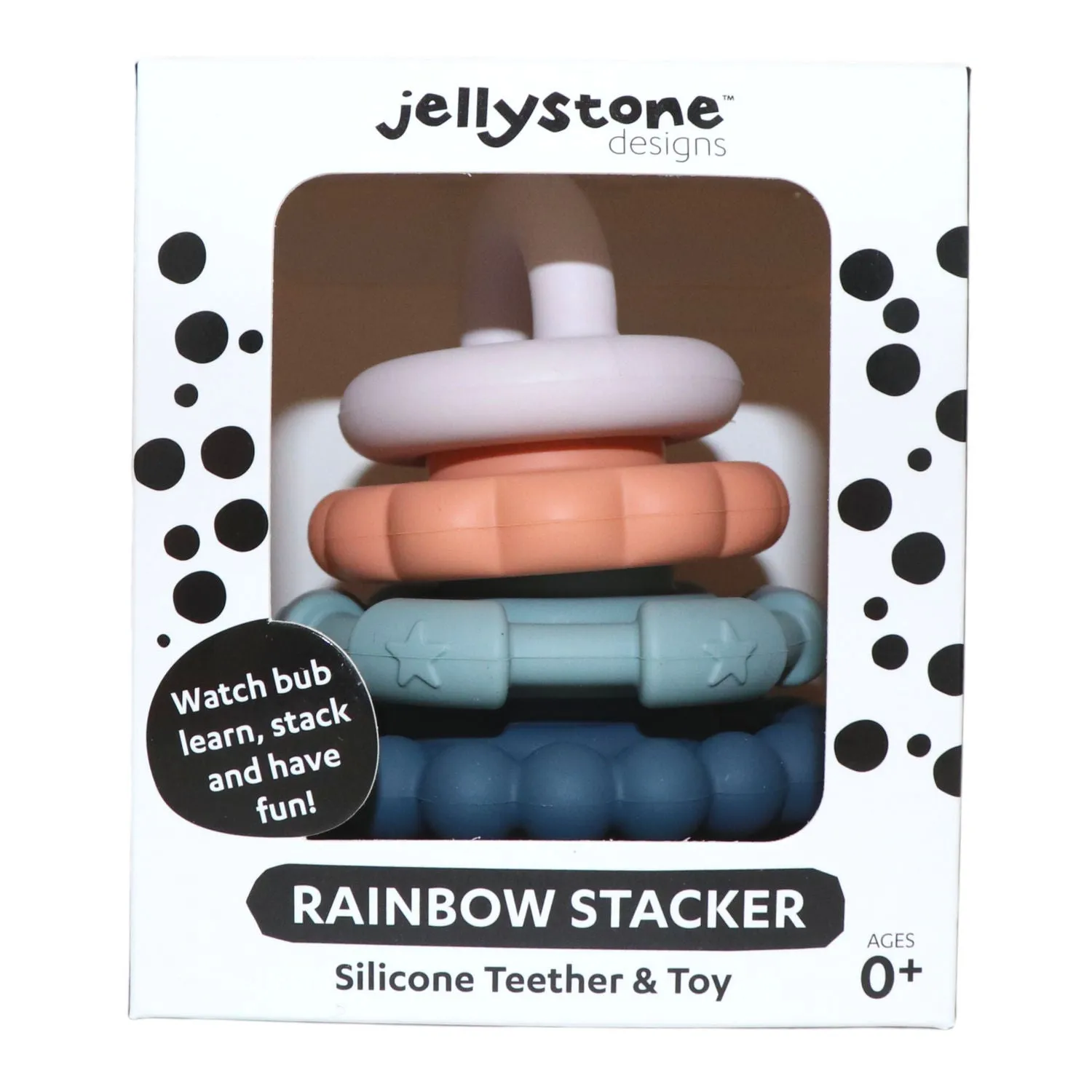 Jellystone Designs Rainbow Stacker Teether & Toy - Earth