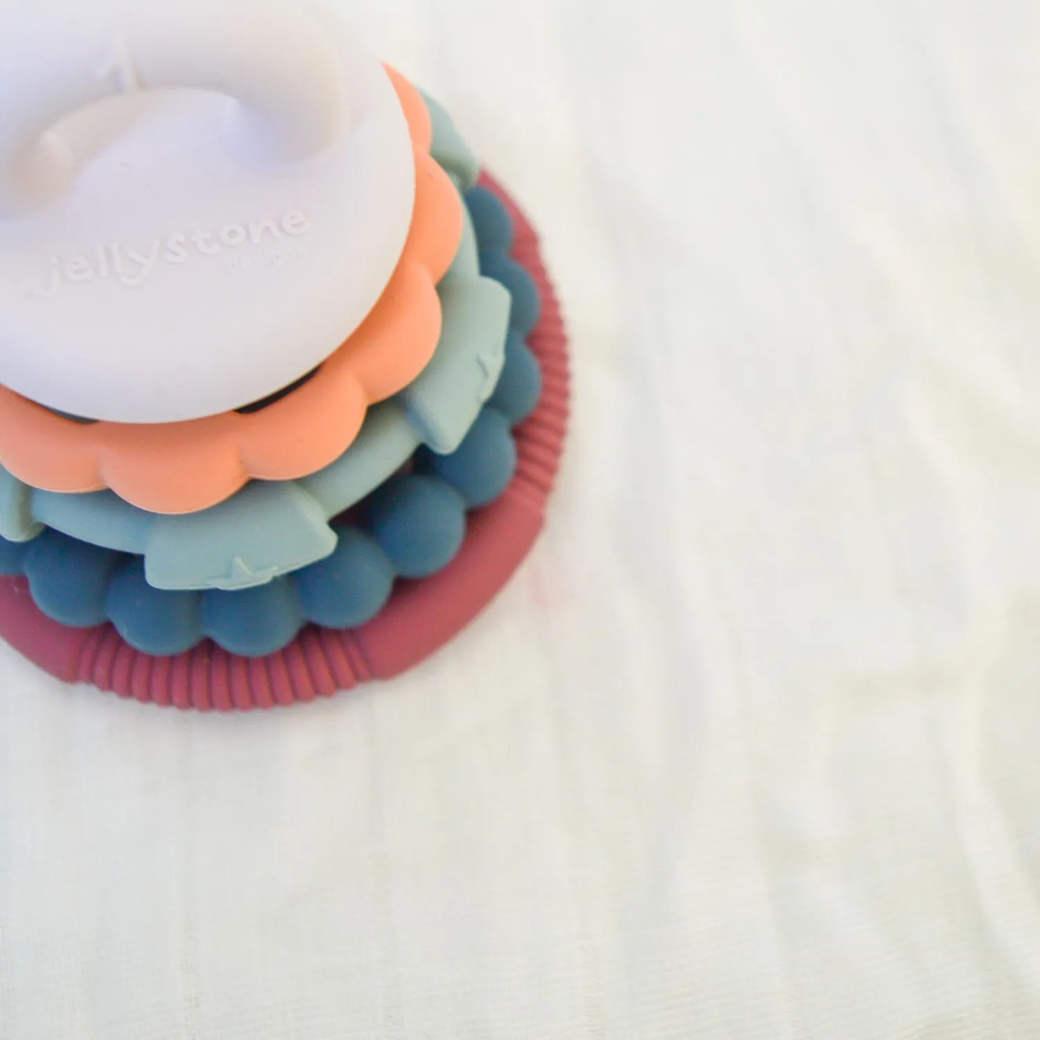 Jellystone Designs Rainbow Stacker Teether & Toy - Earth