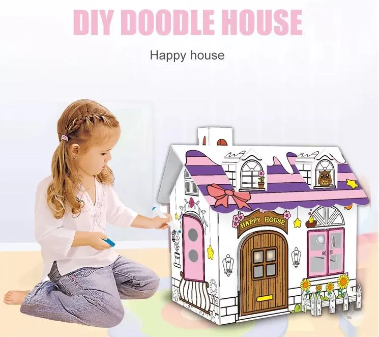 Kids DIY Cardboard House