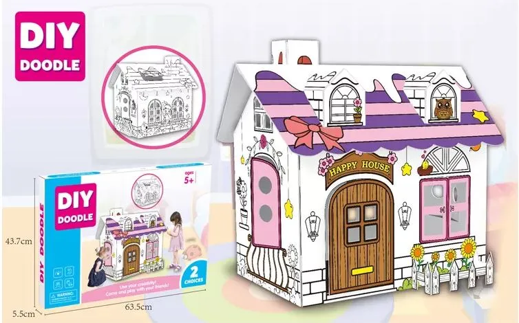 Kids DIY Cardboard House