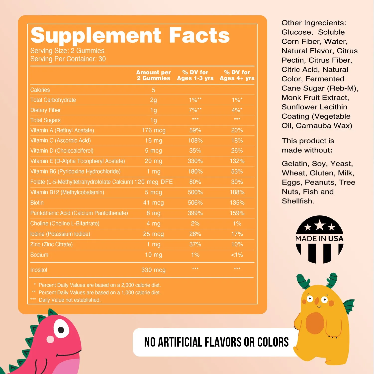 Kids Multivitamin Gummies | 60 Fruit Gummies