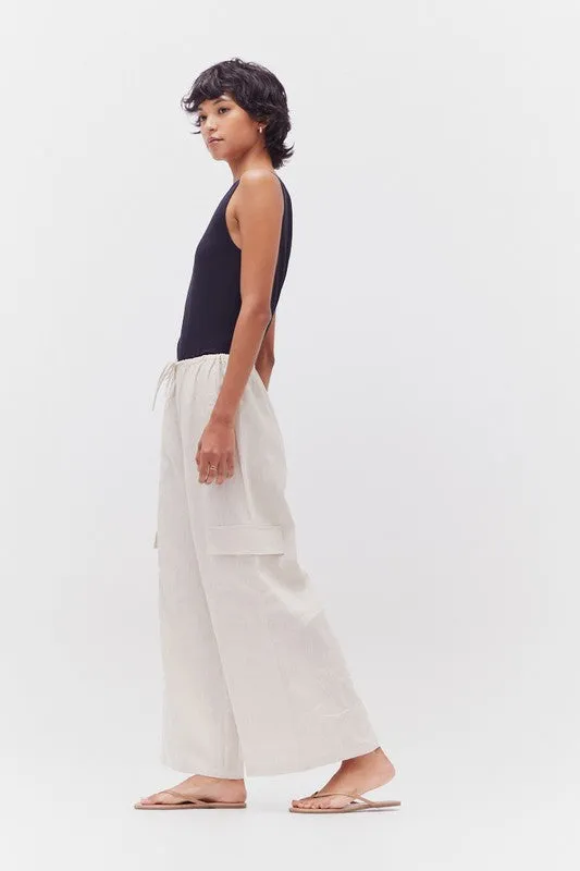 Living in Linen Cargo Pants