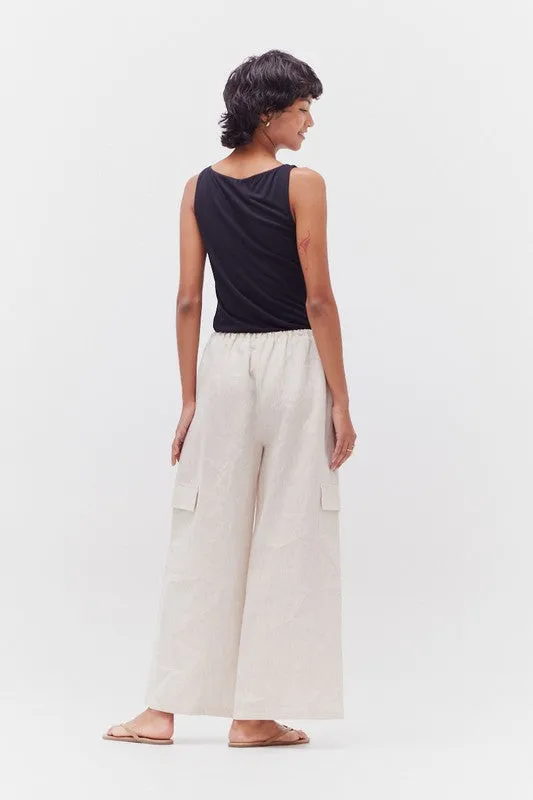 Living in Linen Cargo Pants