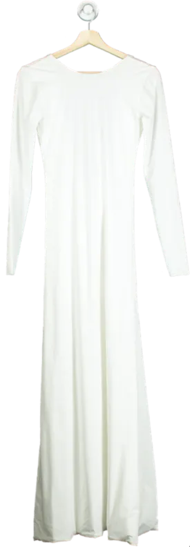 Maygel Coronel White Long-Sleeve Gown UK One Size