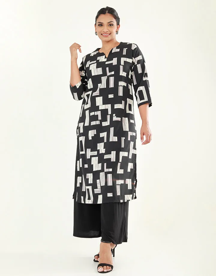 Midi Length Kurtha with ¾ Sleeves