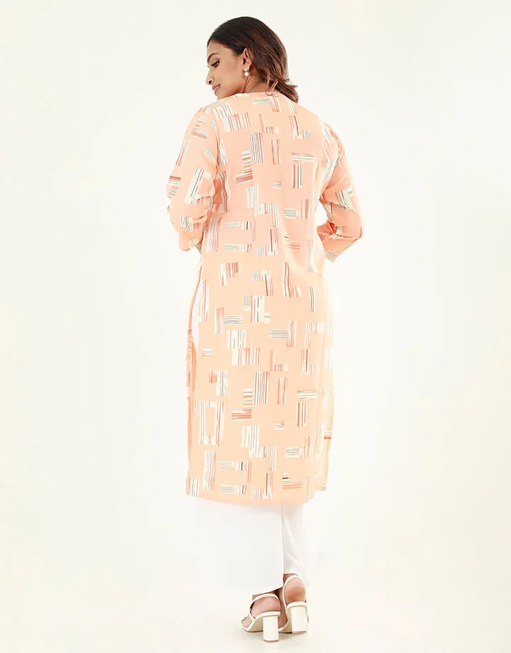 Midi Length Kurtha with ¾ Sleeves