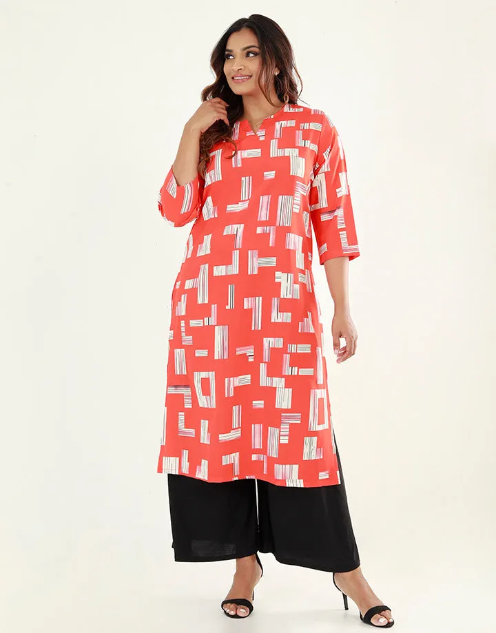 Midi Length Kurtha with ¾ Sleeves