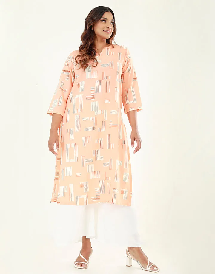 Midi Length Kurtha with ¾ Sleeves