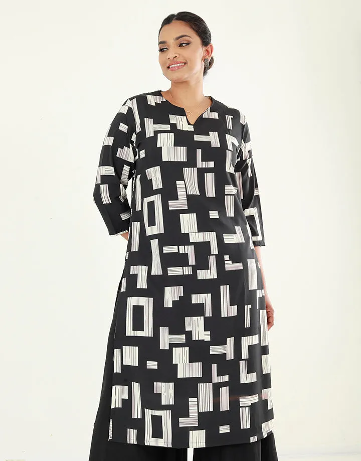 Midi Length Kurtha with ¾ Sleeves