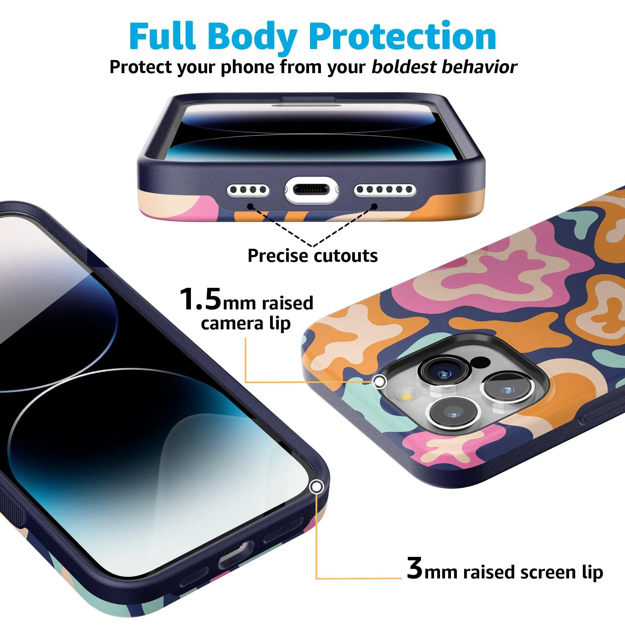 Midnight Color Splash | Abstract Retro Case