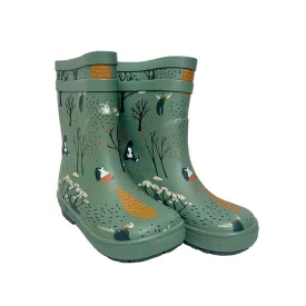 Mr. Olive Wood, Flexible Rubber Rain Gumboots for Toddlers and Kids