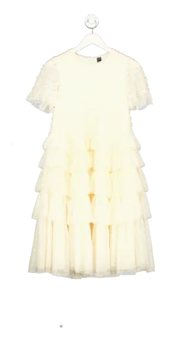 Needle & Thread Nude Ruffle Tulle Dress 12 Years