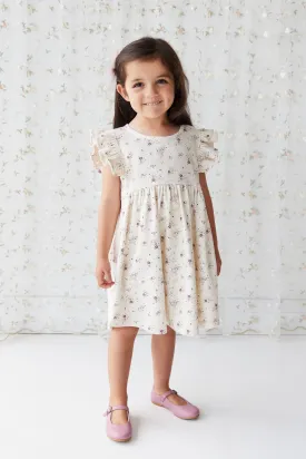 Organic Cotton Ada Dress - Sweet William Floral Natural