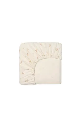 Organic Cotton Cot Sheet - Fable Deer Cloud