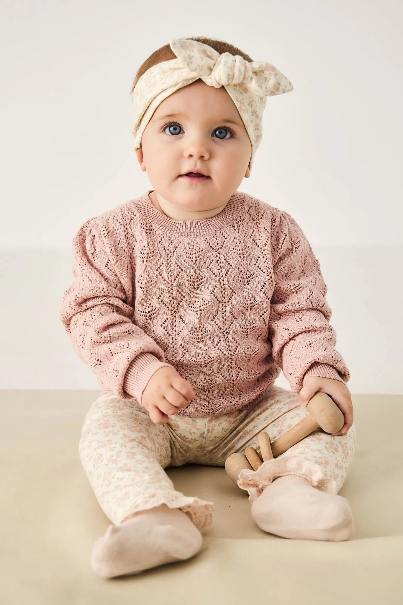 Organic Cotton Everyday Legging - Rosalie Floral Mauve