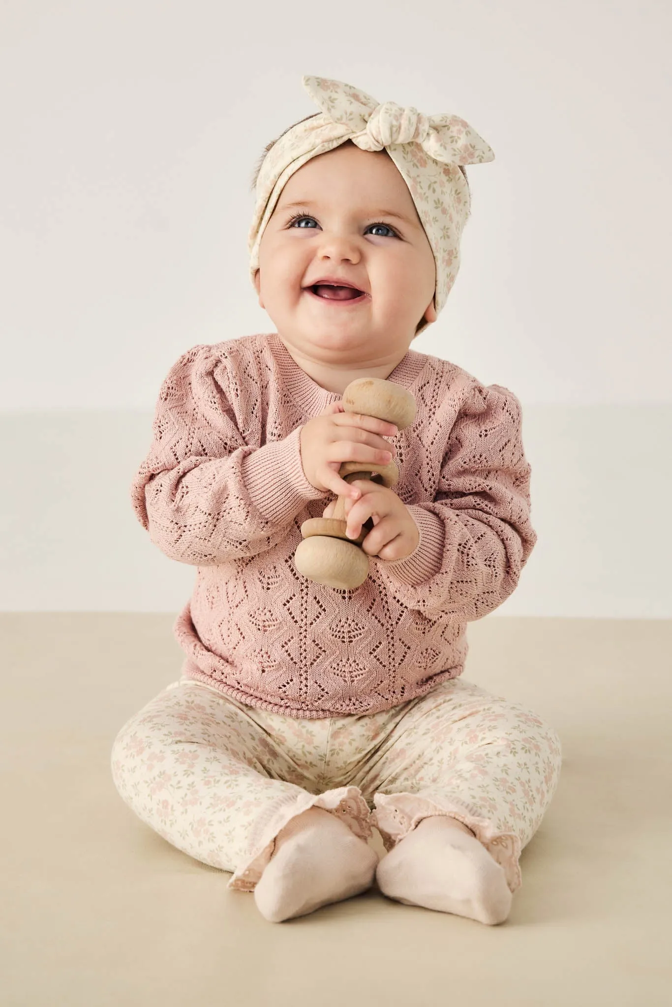 Organic Cotton Everyday Legging - Rosalie Floral Mauve