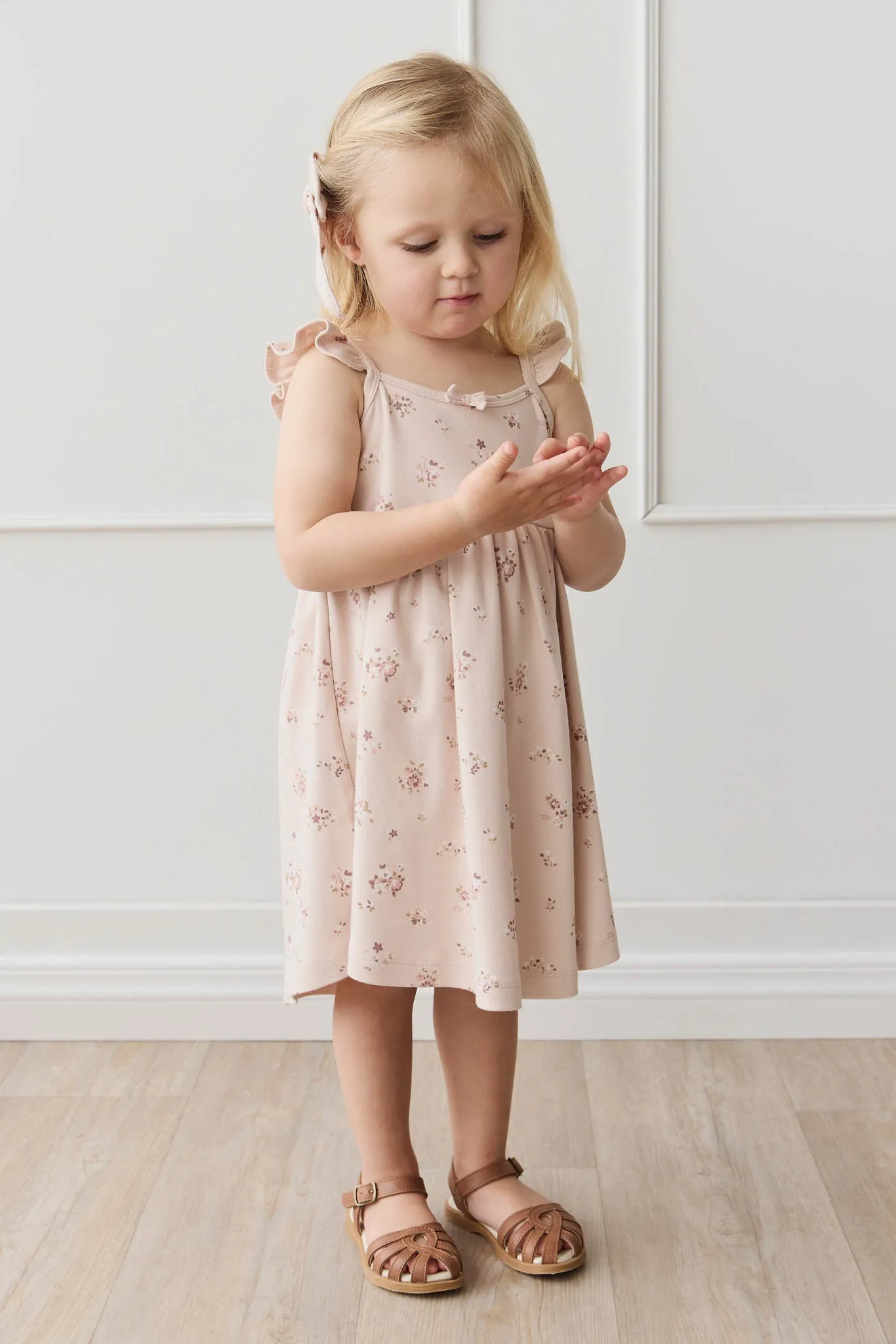 Organic Cotton Gracelyn Dress - Petite Fleur Soft Peony