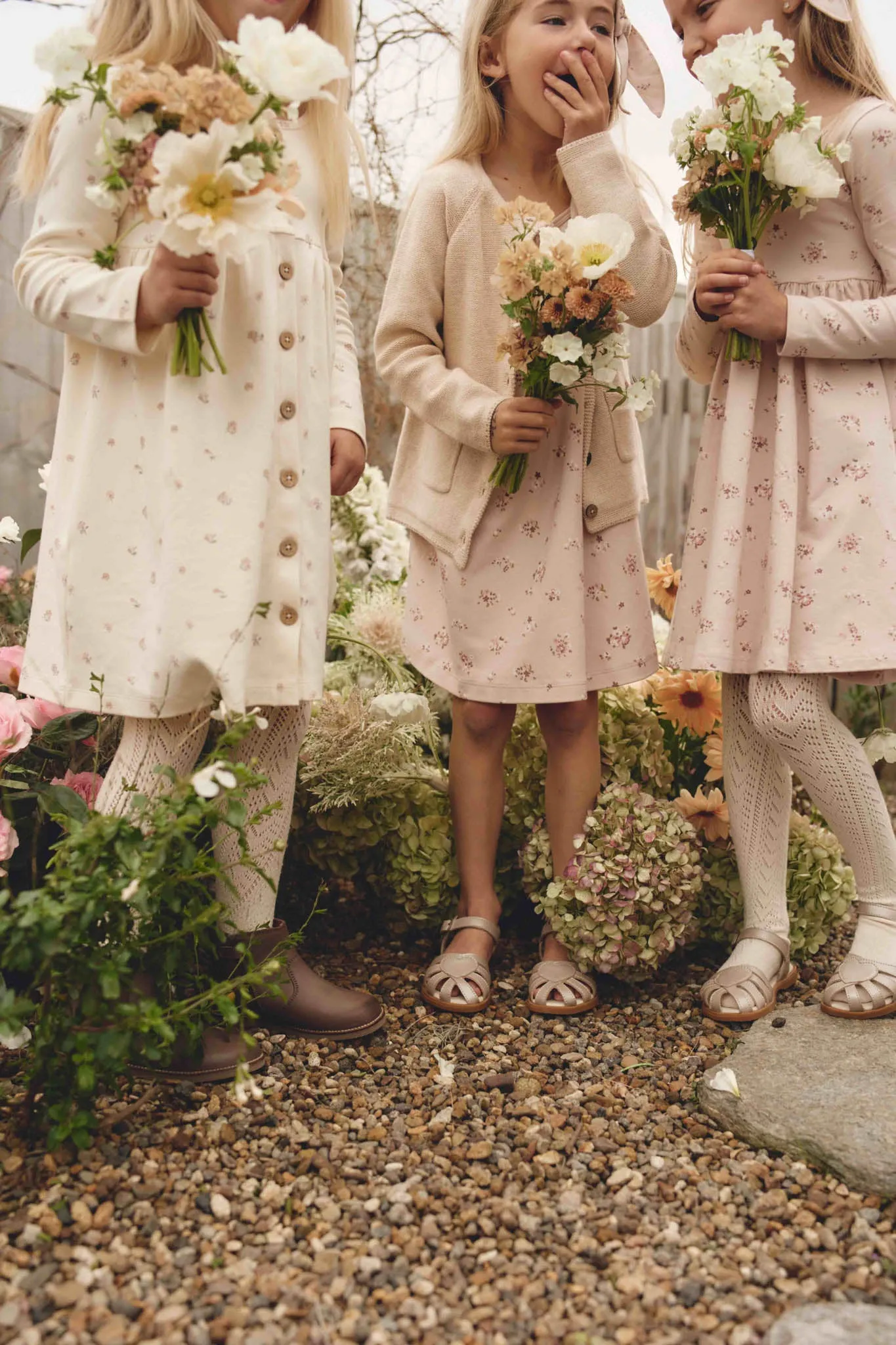 Organic Cotton Gracelyn Dress - Petite Fleur Soft Peony