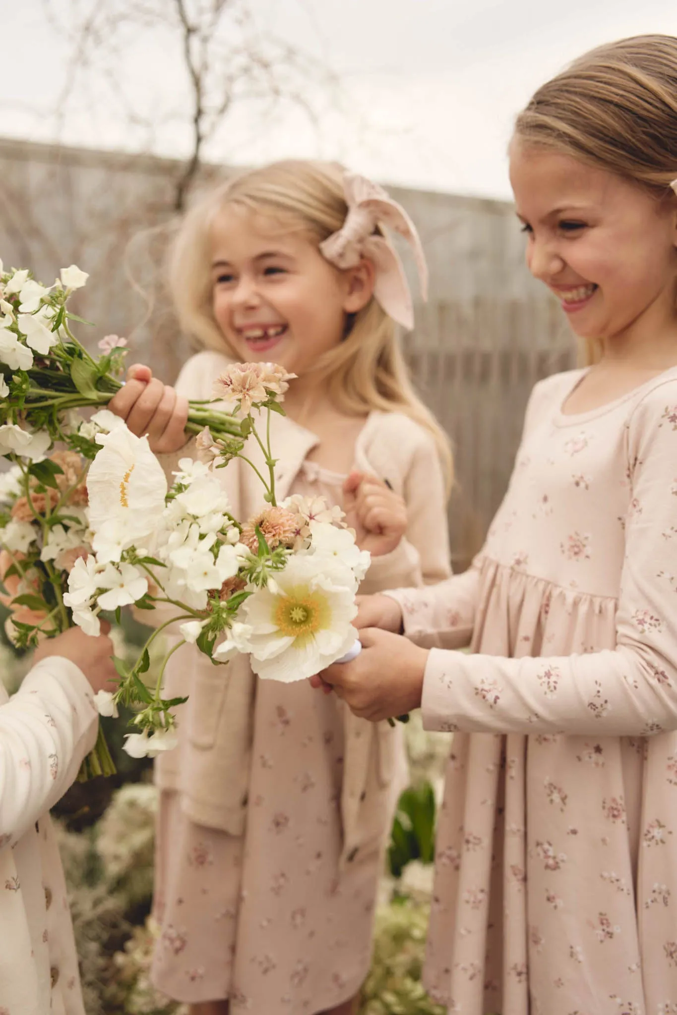 Organic Cotton Gracelyn Dress - Petite Fleur Soft Peony