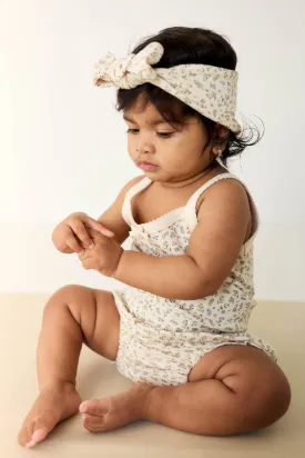 Organic Cotton Headband - Blueberry Ditsy