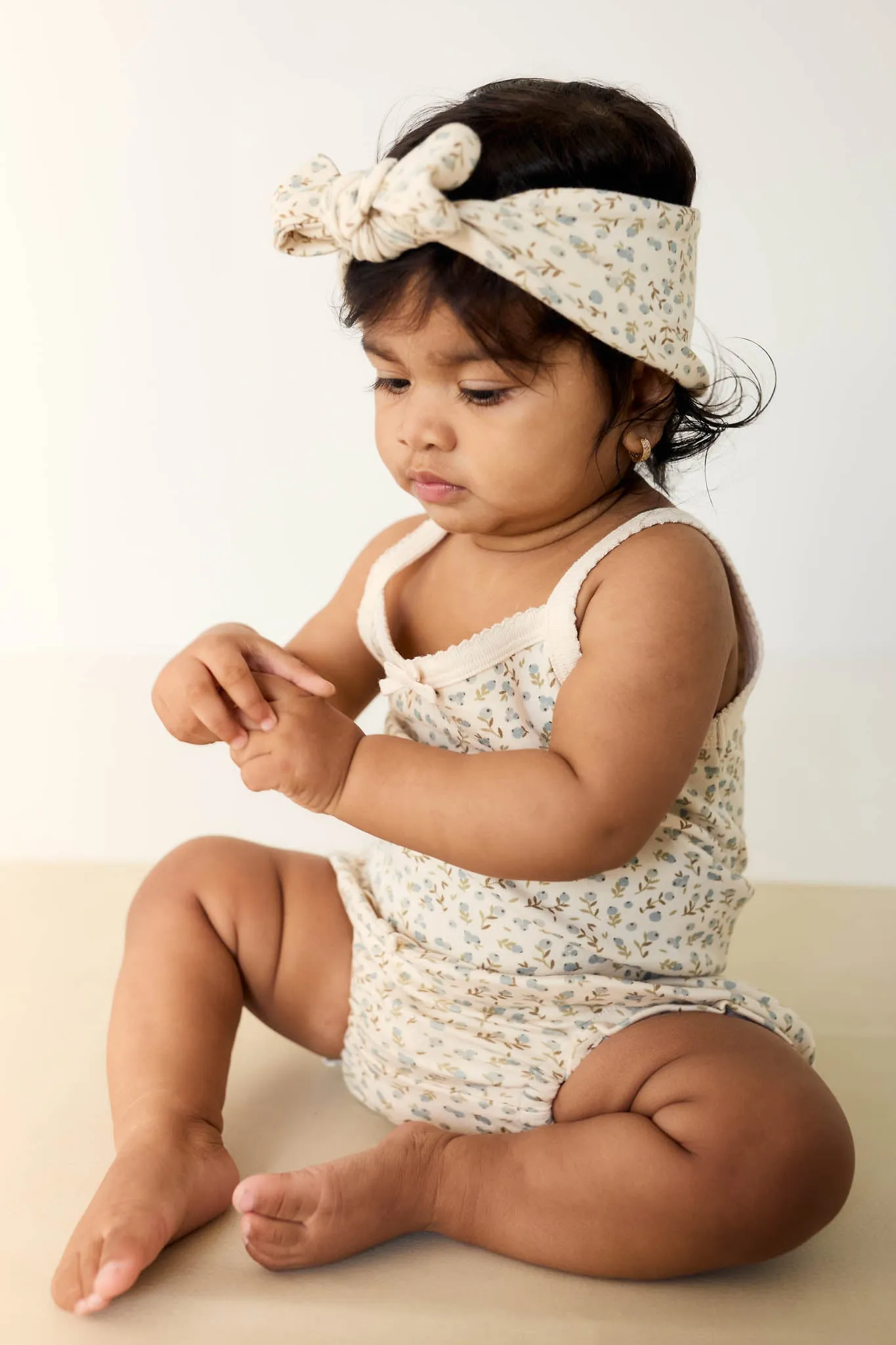Organic Cotton Headband - Blueberry Ditsy