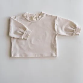 Organic Oversized Longsleeve: Vanilla